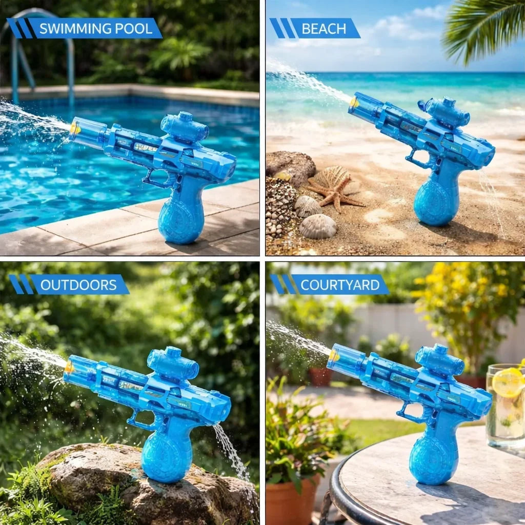 💦 Electric Water Gun | Non-Stop Automatic Spray & Tactical Sight (No Pumping Needed!)