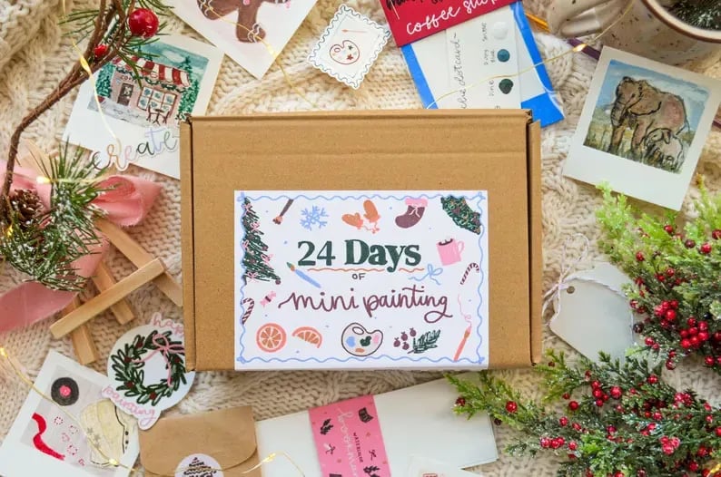 🔥LAST DAY SALE 50% OFF🌈Mini Painting Advent Calendar