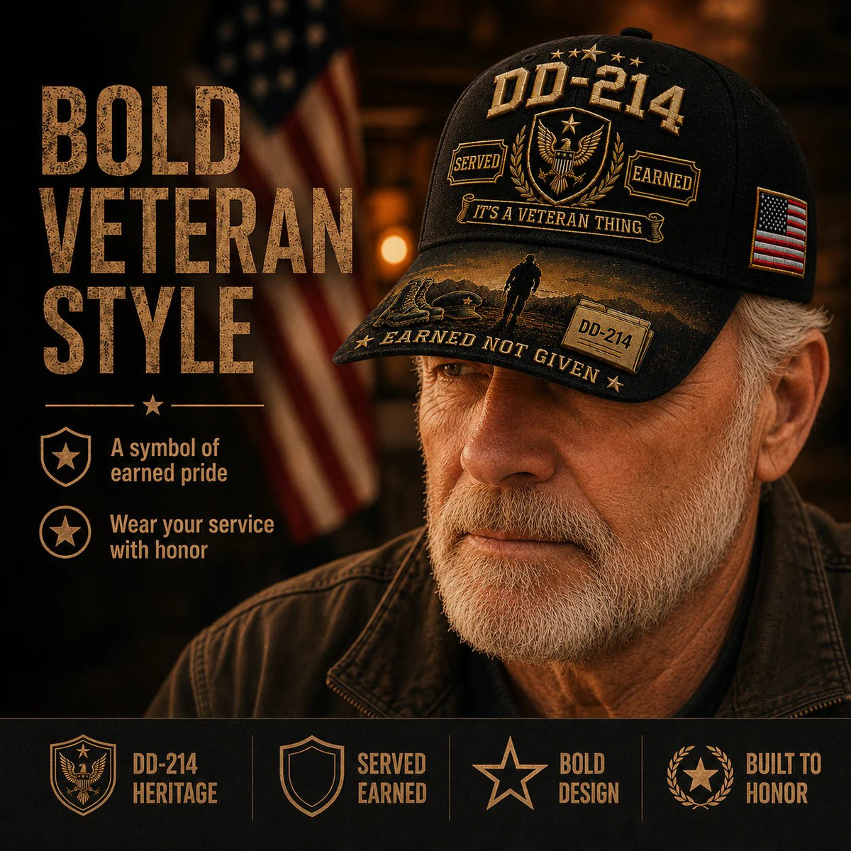 🔥Hot Sale 50% OFF - 🎖️DD-214 Served Earned Commemorative Cap(Breathable & Lightweight Comfort & Unisex Fit)