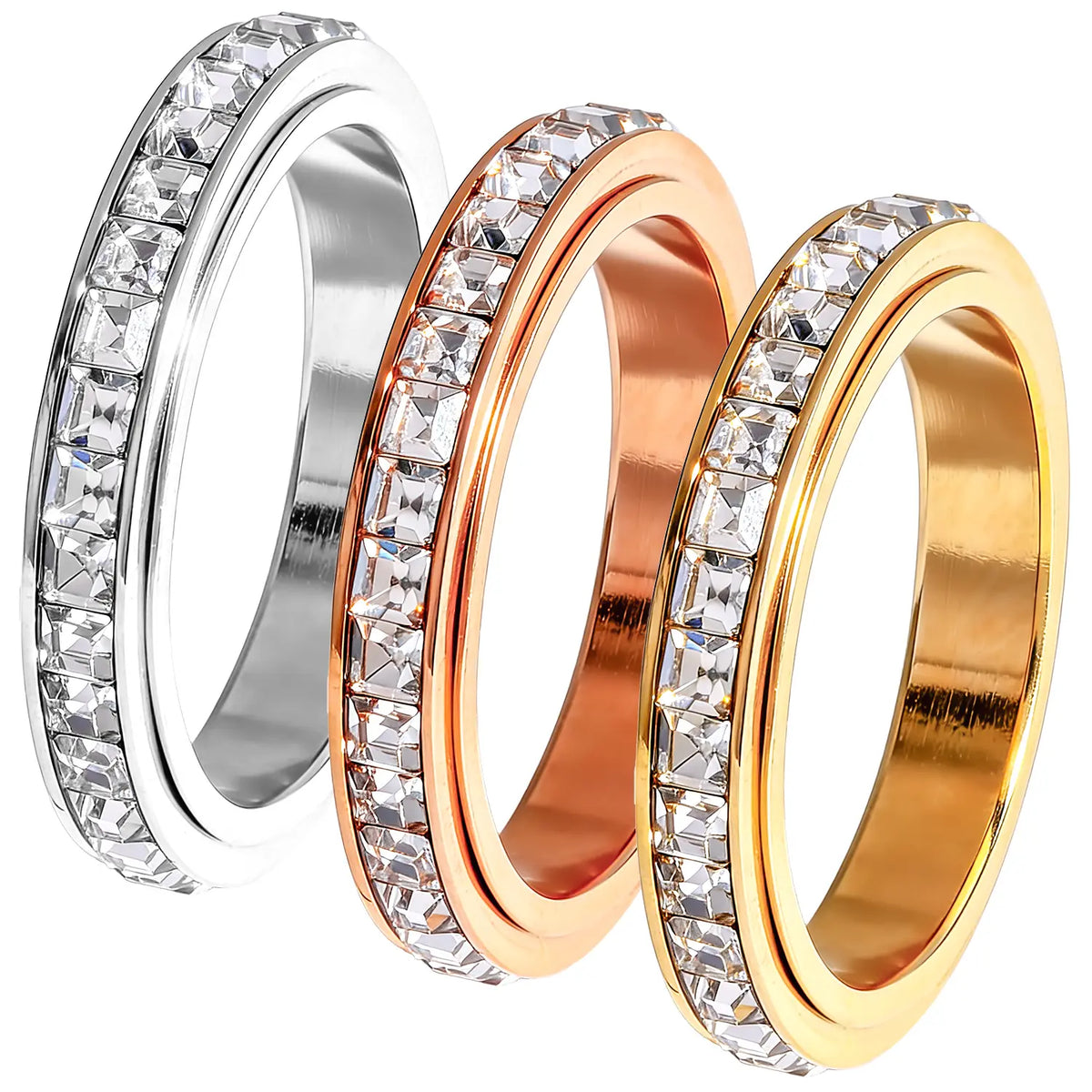 💥New Arrival | September Laurel Anxiety Rings for Women and men Titanium Steel Spinner Fidget Band