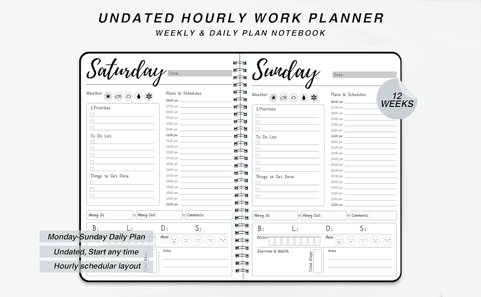 📚ADHD Planner Time Blocking❤️