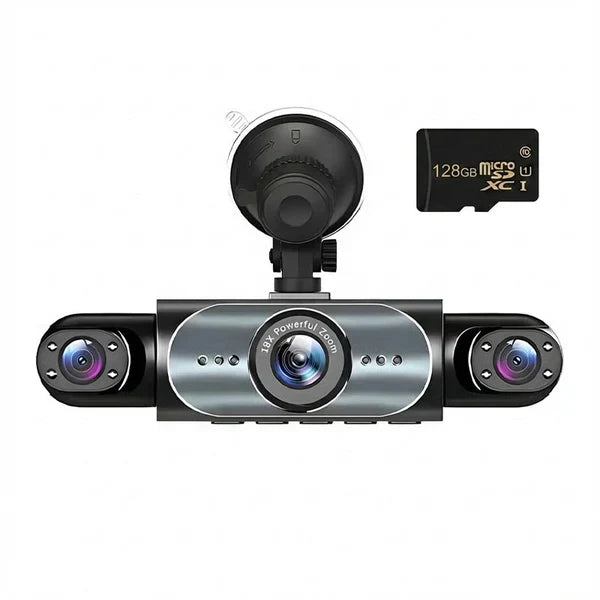 Four-channel surveillance dashcam