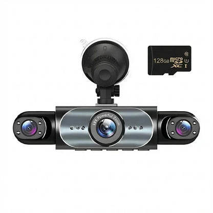 Four-channel surveillance dashcam