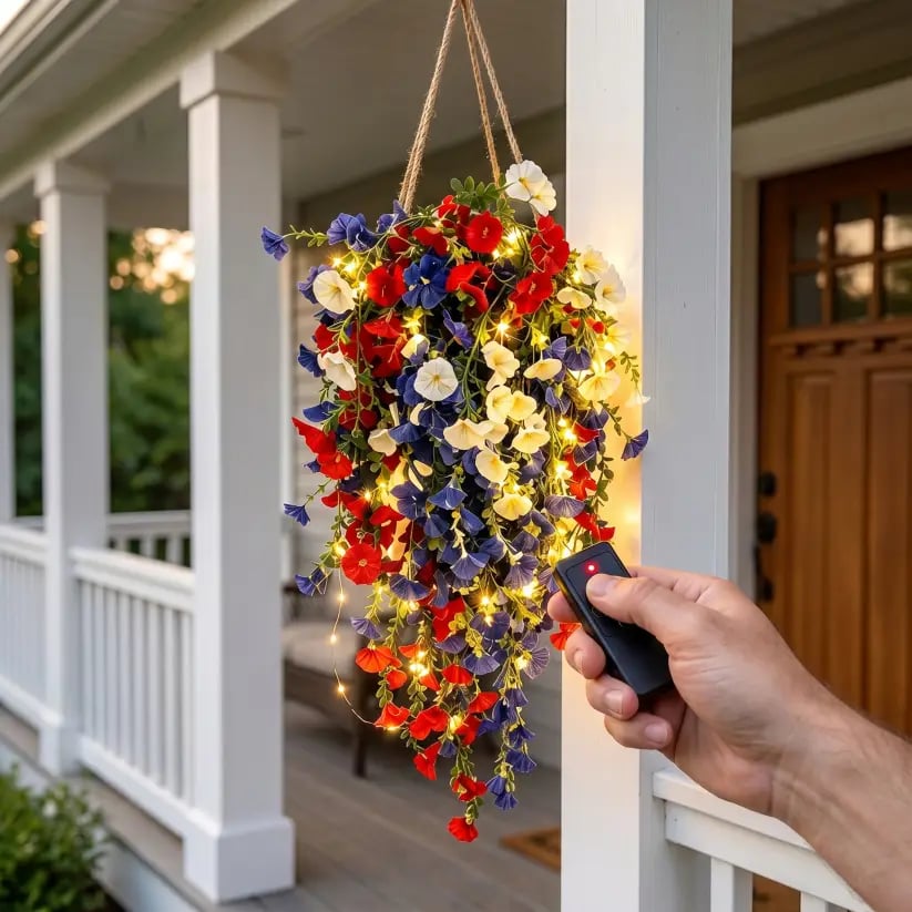 ✨🇺🇸 Celebrate America’s 250th Anniversary with Patriotic Hanging Flower Baskets