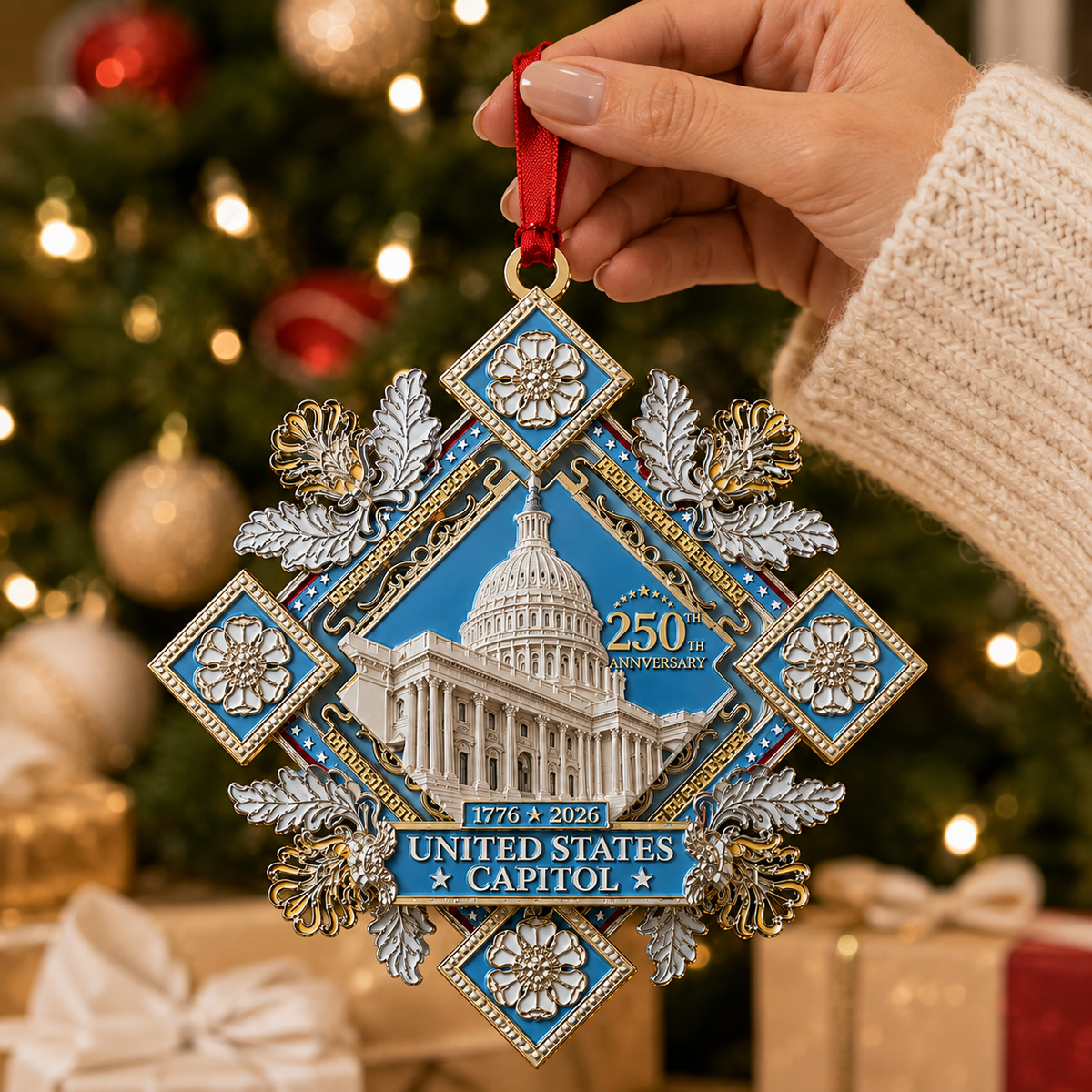 ✨LAST DAY 50% OFF🔥250th Anniversary Commemorative Ornament – UNITED STATESCAPITOL