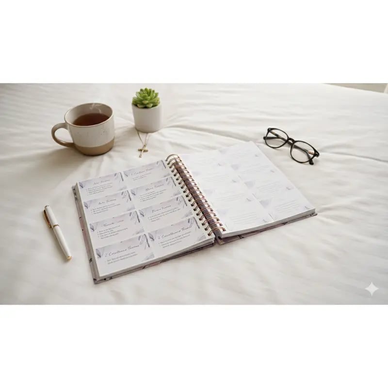 ✝️ 📔 Journal Through the Bible, Spiral-Bound, with Tear-Out Memorization Cards: Explore Genesis to Revelation 🙏