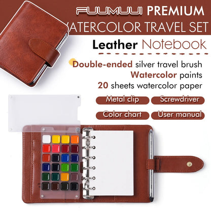 ⏰Last 4 hours Sale: Save 50% - 🎨Fuumuui Watercolor Travel Set(🔥Hardcover- No Bleed Pages)