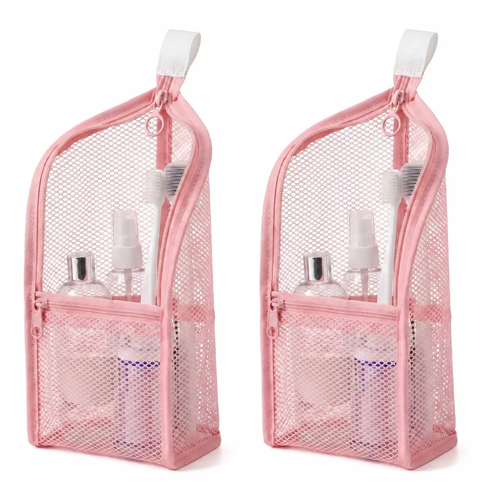Mesh Zipper Toiletry Storage Pouch
