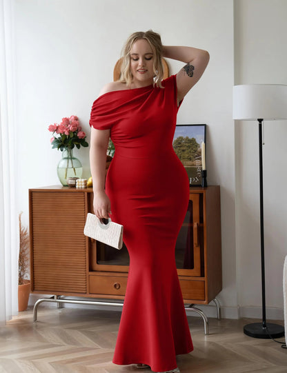 💃WOMEN'S ELEGANT SLEEVELESS OFF SHOULDER BODYCON LONG FORMAL PARTY EVENING DRESS(🔥Same as in the video)