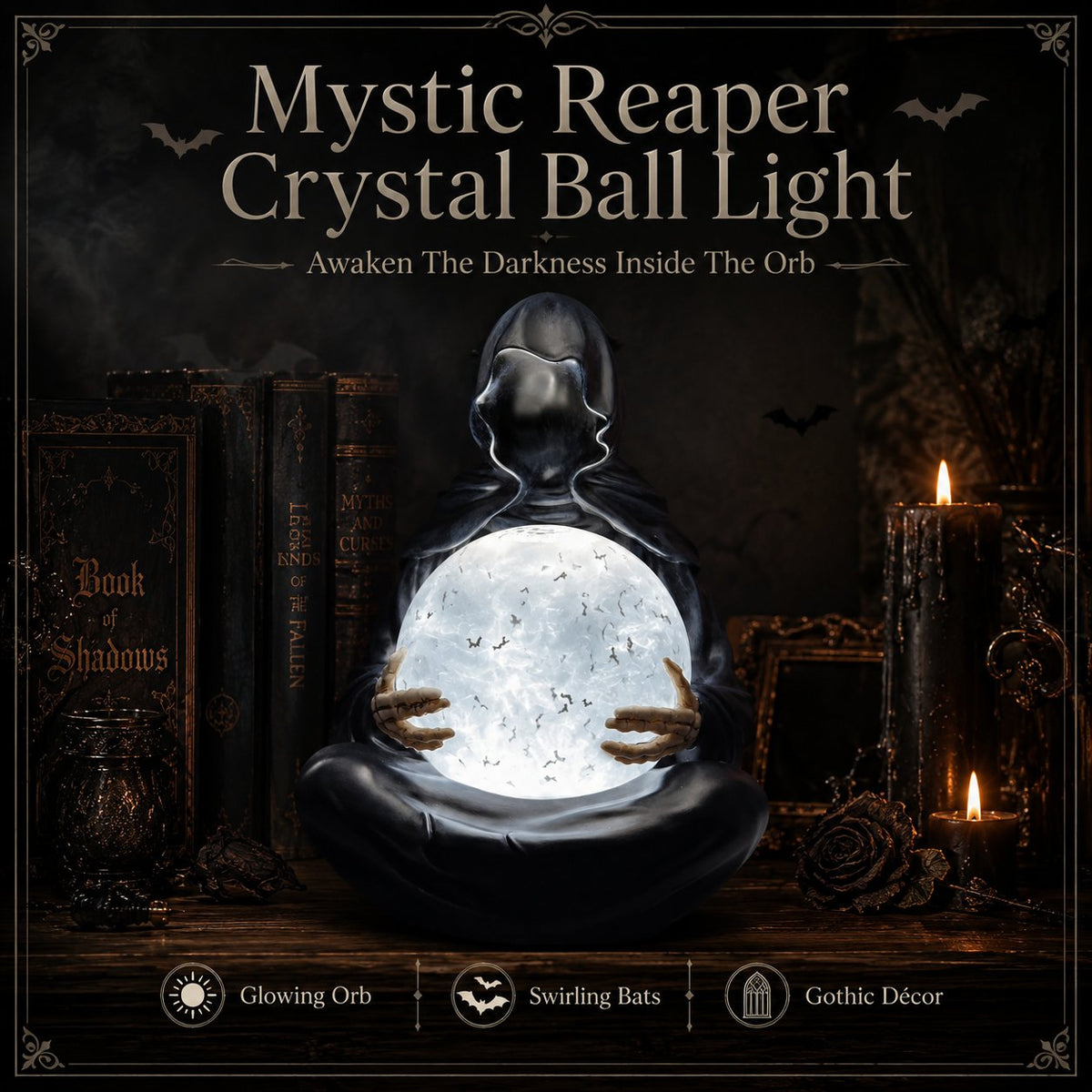 💀 Mystic Reaper Crystal Ball Light