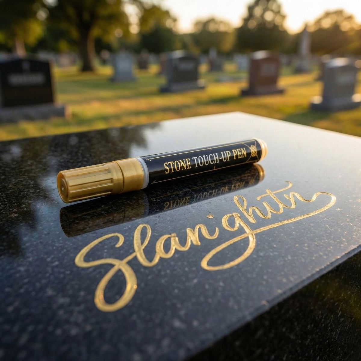 💐Golden Grave Marker Pen, Restore Faded Tombstone Inscriptions（！)