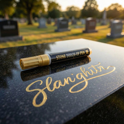 💐Golden Grave Marker Pen, Restore Faded Tombstone Inscriptions（！)
