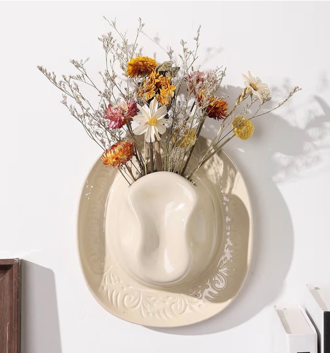 🔥Last Day 49% OFF - 🤠Handmade Ceramic Cowgirl Hat Vase🌵
