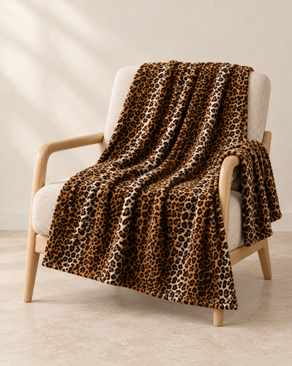 The Fleece Leopard Throw
