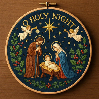 🔥Last Day 50% OFF - ✝️"O HOLY NIGHT" DIY Embroidery Kit 🪡