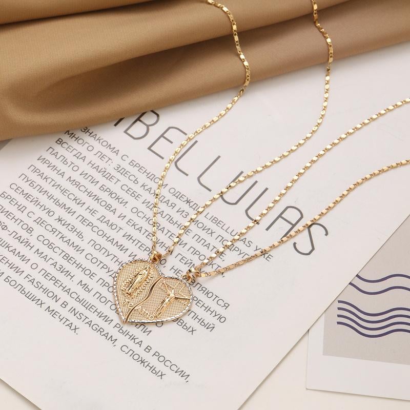 🔥Last Day 49% OFF - 🙏Virgin Mary Layered Heart Combination Prayer Couple Necklace