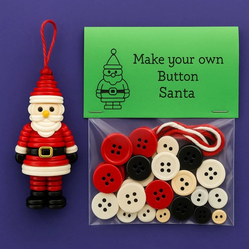 🔥LAST DAY ☃️DIY Button Snowman Ornament Kit