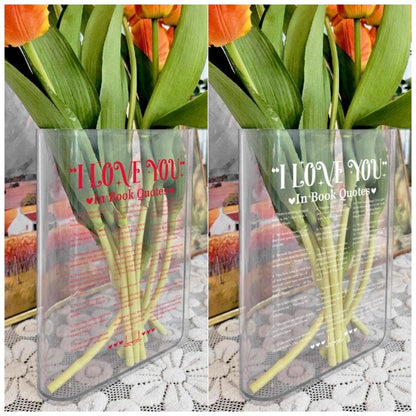 🔥LAST DAY 50% OFF - 💐I Love You in Book Quotes Books Vase for Flowers