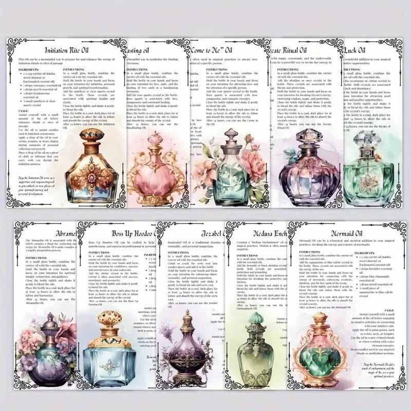 🔥LAST DAY 50% OFF🔮50-Page Magic Oil Recipes Book – Witchcraft Guide & Ritual Book