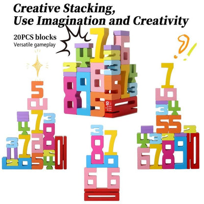 🌈Montessori-Inspired Wooden Number Blocks – ✨Unlock Your Child’s Potential!