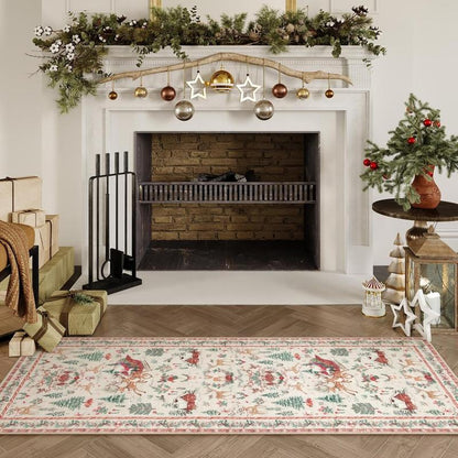 🔥LAST DAY 49% OFF🦌🎄🎅⚡Christmas Deer Santa Long Rug