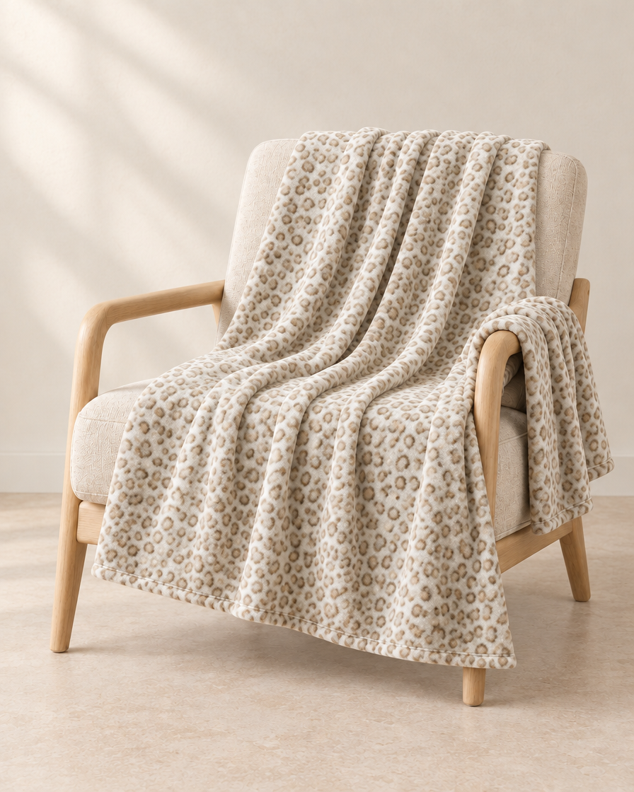 The Fleece Leopard Throw