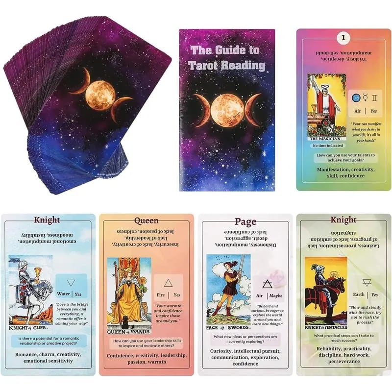 💖Last Day Sale 49% OFF-Purple Moon Tarot Kit 🔮