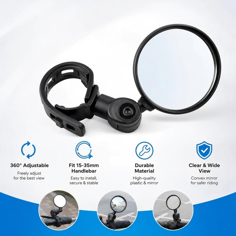 Bicycle Handlebar Convex Rearview Mirror