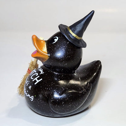 WITCH Rubber Duck Gift Bedazzled Collectible Cruise Halloween