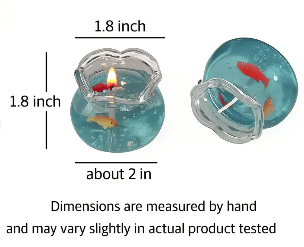 🔥Last Day 49% OFF - 🐟🕯️Mini Bubble Fish Tank Candle: Handmade Gel Wax Candle