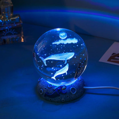 🔥Last 4 hours Sale: Save 50% -Ocean Animal Crystal Ball Night Light