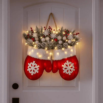 🔥LAST DAY 50% OFF🎄Sparkling Christmas Mitten Wreath