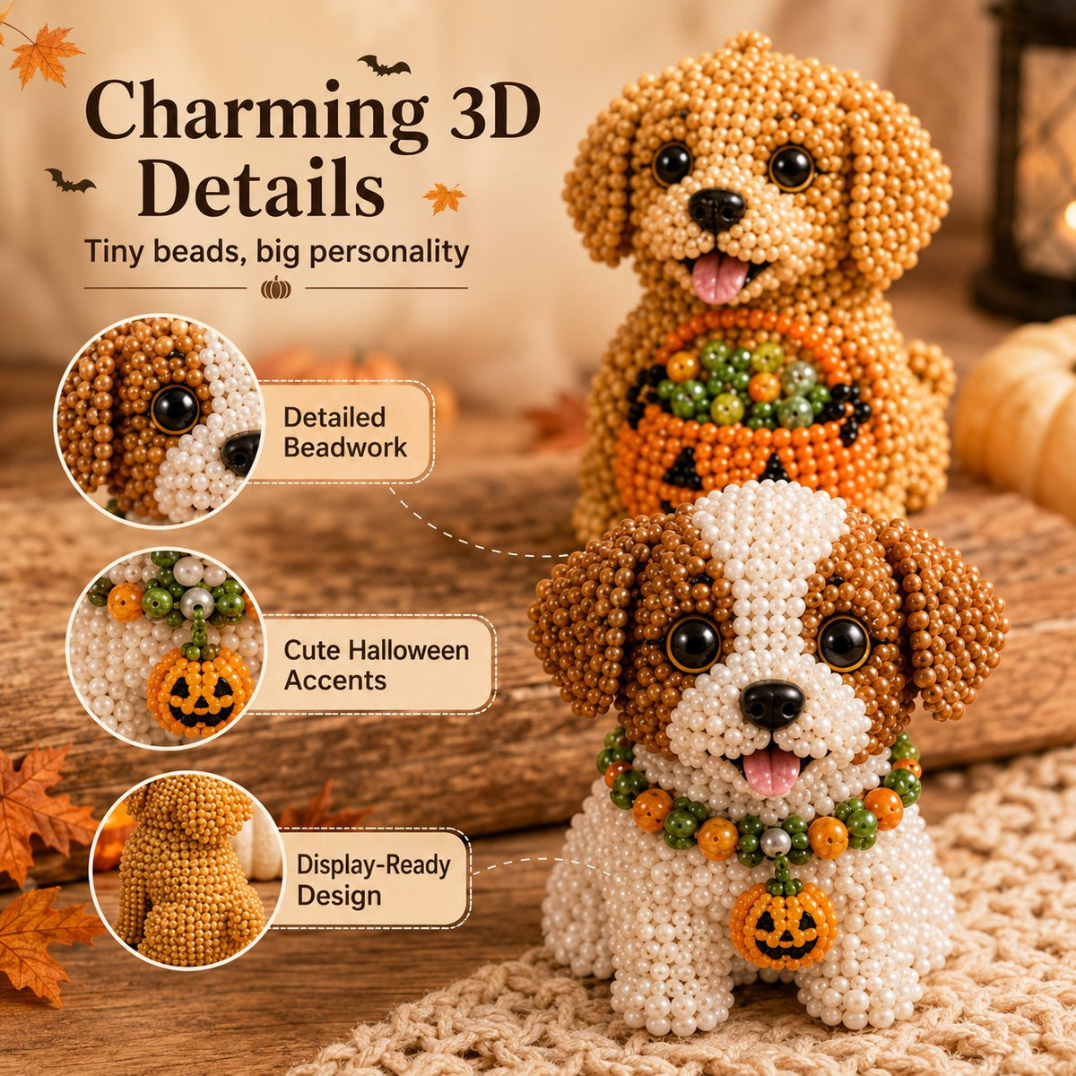 🔥Last Day 49% OFF - 🎁🐶🎃🐶3D Halloween Dog DIY Art Set