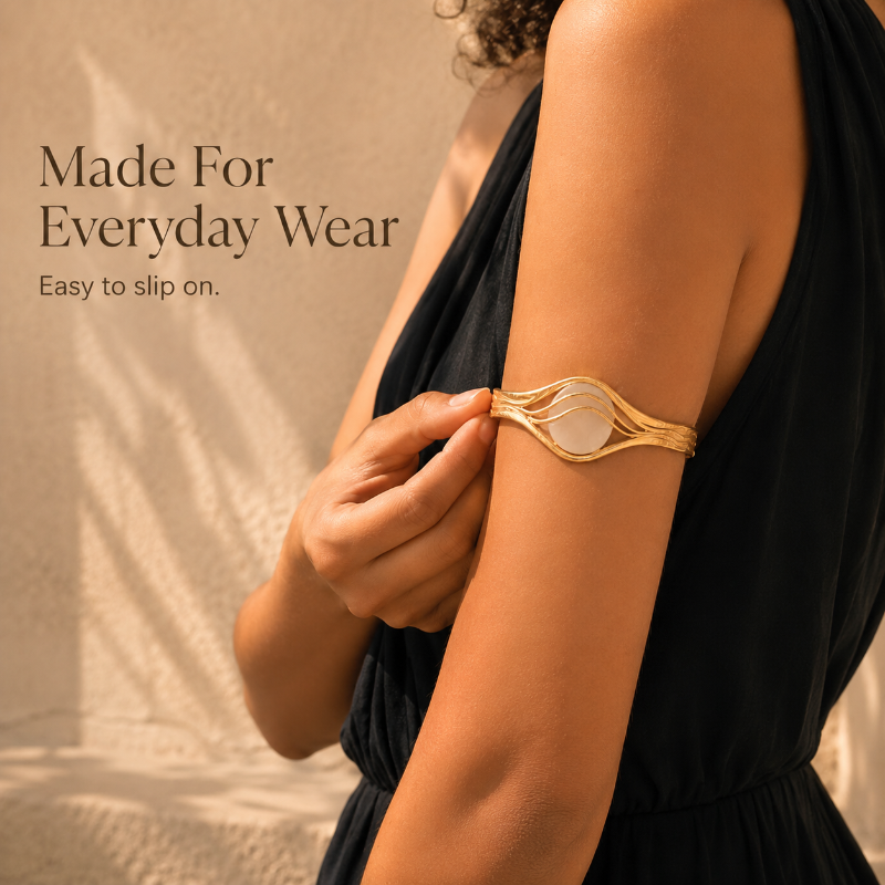 ✨CGM Sensor Arm Cuff – 18K Gold-Plated Adjustable Jewelry Holder for Compatible CGM Sensors