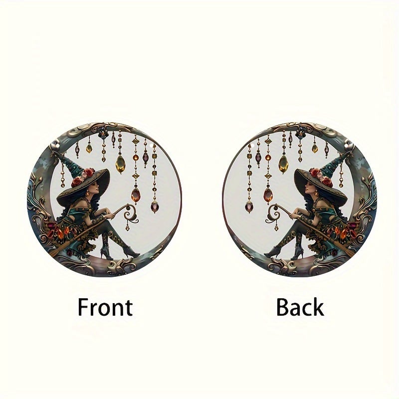 🔥LAST DAY SALE 49% OFF🧙‍♀️Beautiful Witch - Personalized Witch Window Hanging Suncatcher Ornament