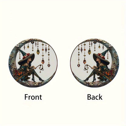 🔥LAST DAY SALE 49% OFF🧙‍♀️Beautiful Witch - Personalized Witch Window Hanging Suncatcher Ornament