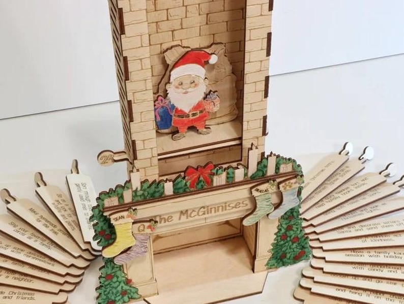 🔥LAST DAY SALE 50% OFF🌲Family Christmas activities advent calendar, Father Christmas/Santa countdown chimney