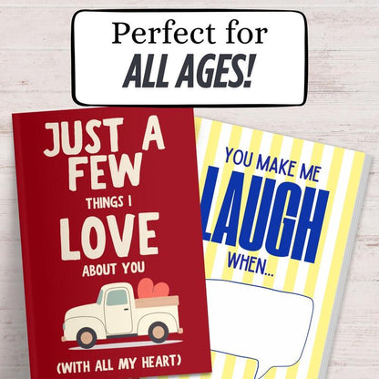 💖✨Just A Few Things I Love About You (With All My Heart) Fill In The Blank Gift Book