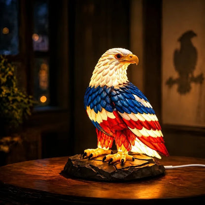 🔥Last Day 49% OFF - 🦅🌙U.S. 250th Eagle Stained Table Lamp✨