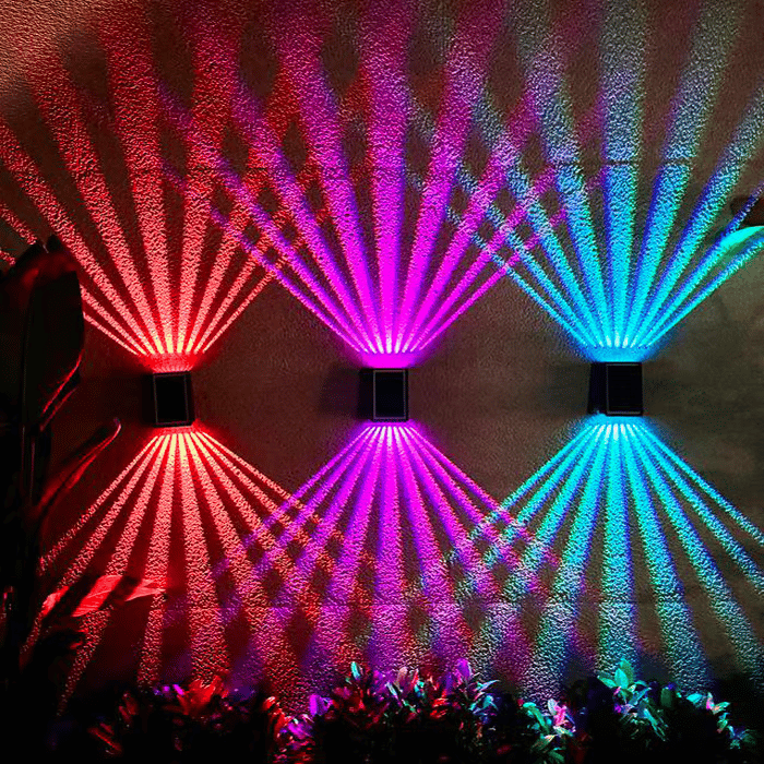 🔥Last 4 hours Sale: Save 49%-☀️2 LED Solar Colorful Wall Waterproof  Lights