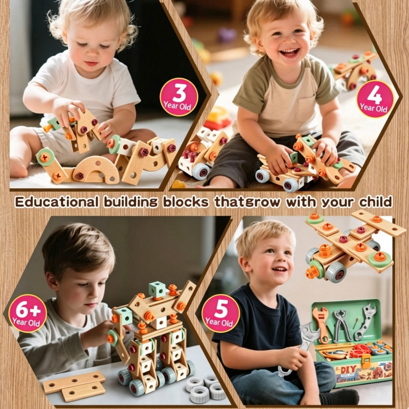 Kids' Electric Drill Screw Building Set