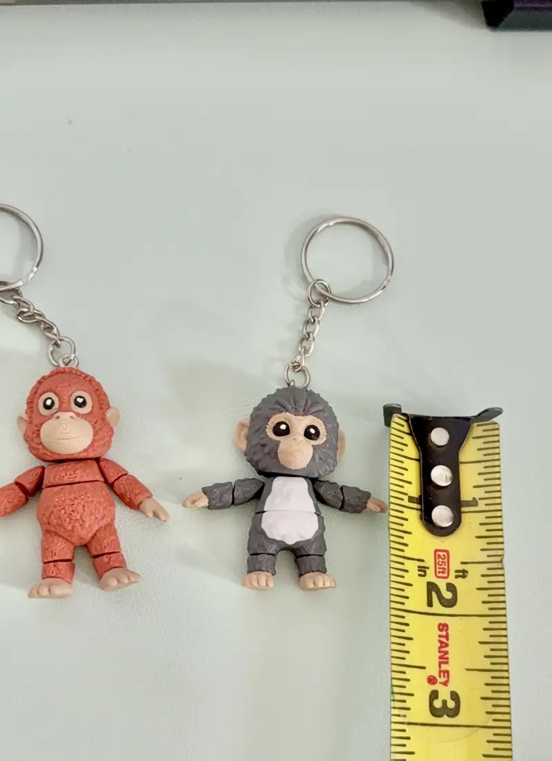 🐒🧸Punch Monkey & His Tiny Plush Buddy Keychain💕🎁Emotional Gift for Animal Lovers, Family, Friends, Loved Ones