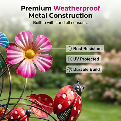 🌸🌬️🎡 Solar-Powered Wind Spinner for Garden
