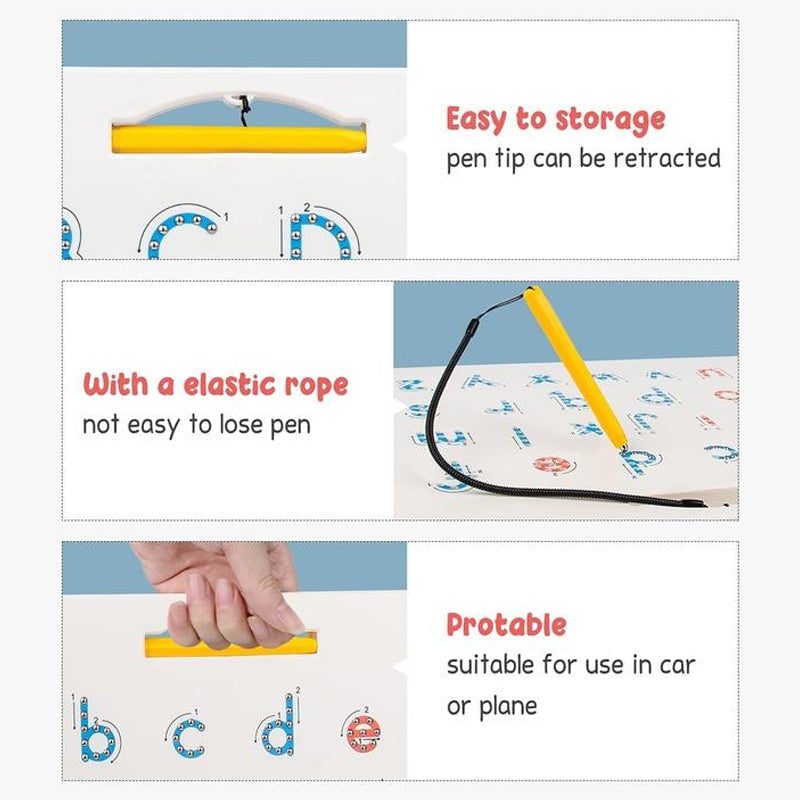 🔥LAST DAY 49% OFF - 2-in-1 Double Sided Magnetic Alphabet Edition