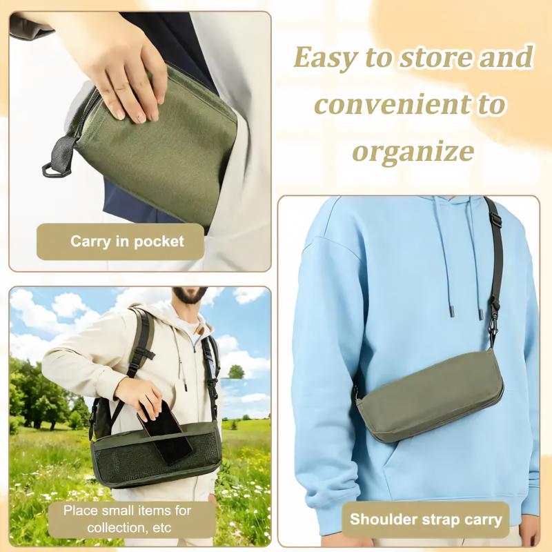 Outdoor Foldable Stool Backpack Portable Camping Chair Bag Crossbody Design