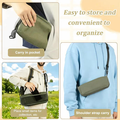 Outdoor Foldable Stool Backpack Portable Camping Chair Bag Crossbody Design