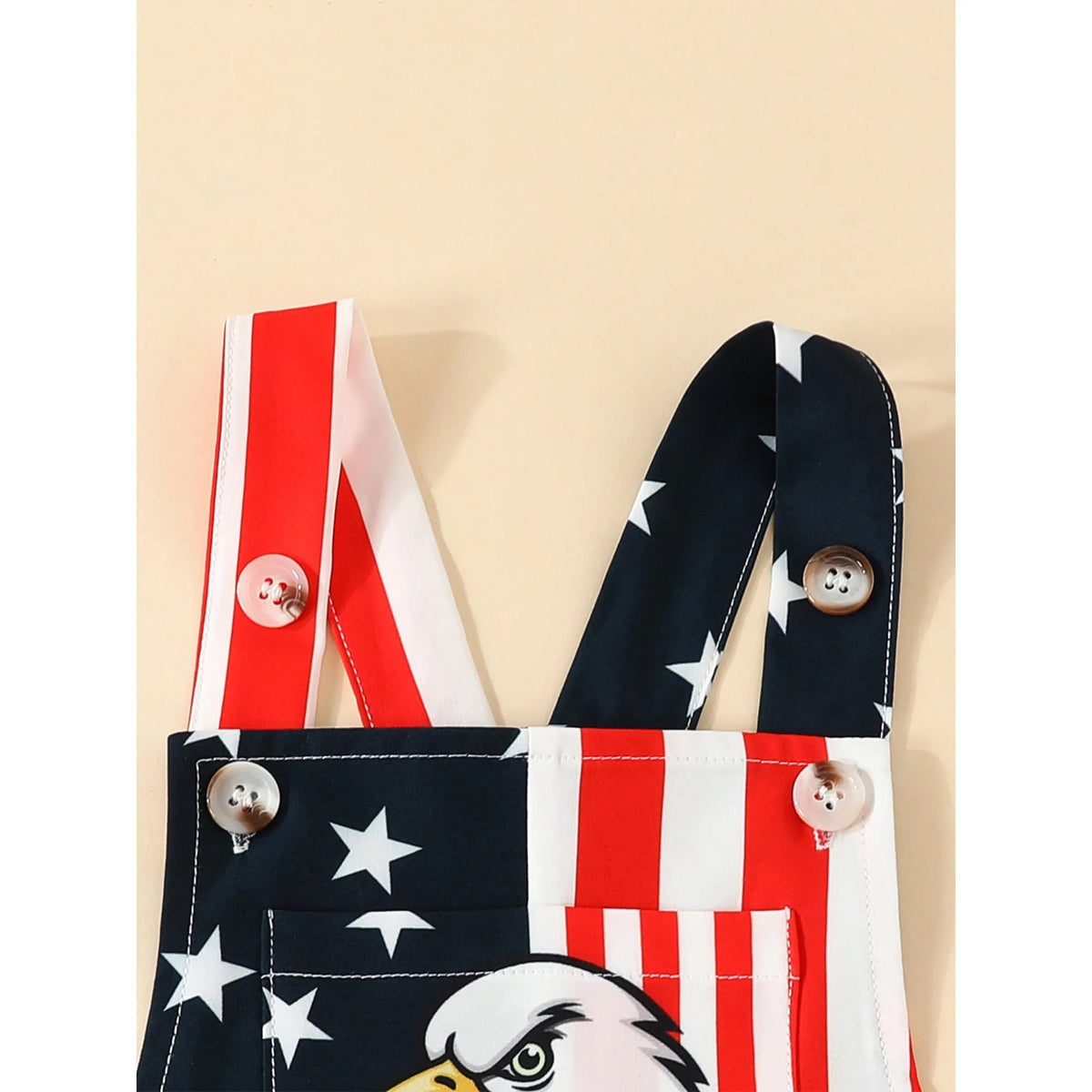 ⏰LAST DAY 50% OFF🔥Children's Patriotic Eagle & Flag Print Romper