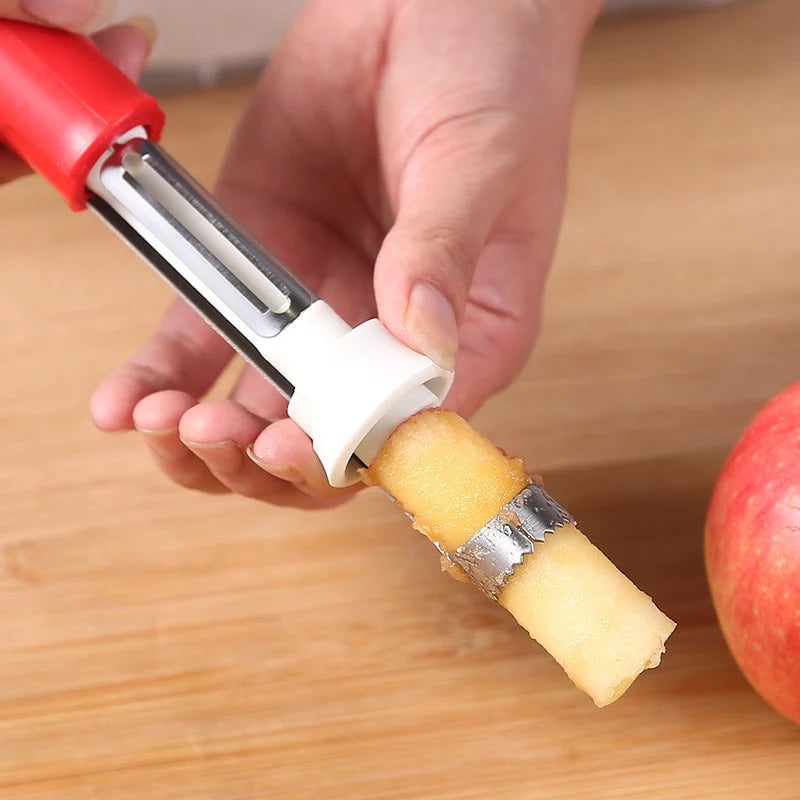 🥳2026 HOT SALE🥳💞50K+ SOLD!🔪🛒! The 2-in-1 Kitchen Hero: Core & Peel with a Twist. Stainless Steel Fruit Tool! 🍎⏱️