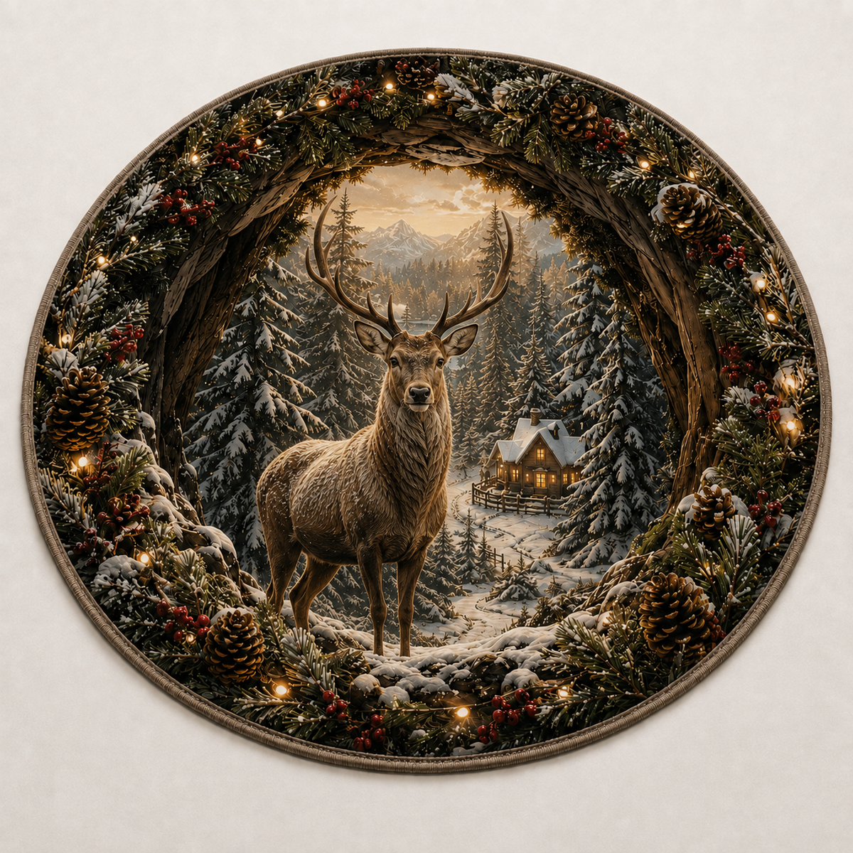 🎄🔥 Christmas 3D Illusion Rug – Magical Holiday Portal Floor Decor