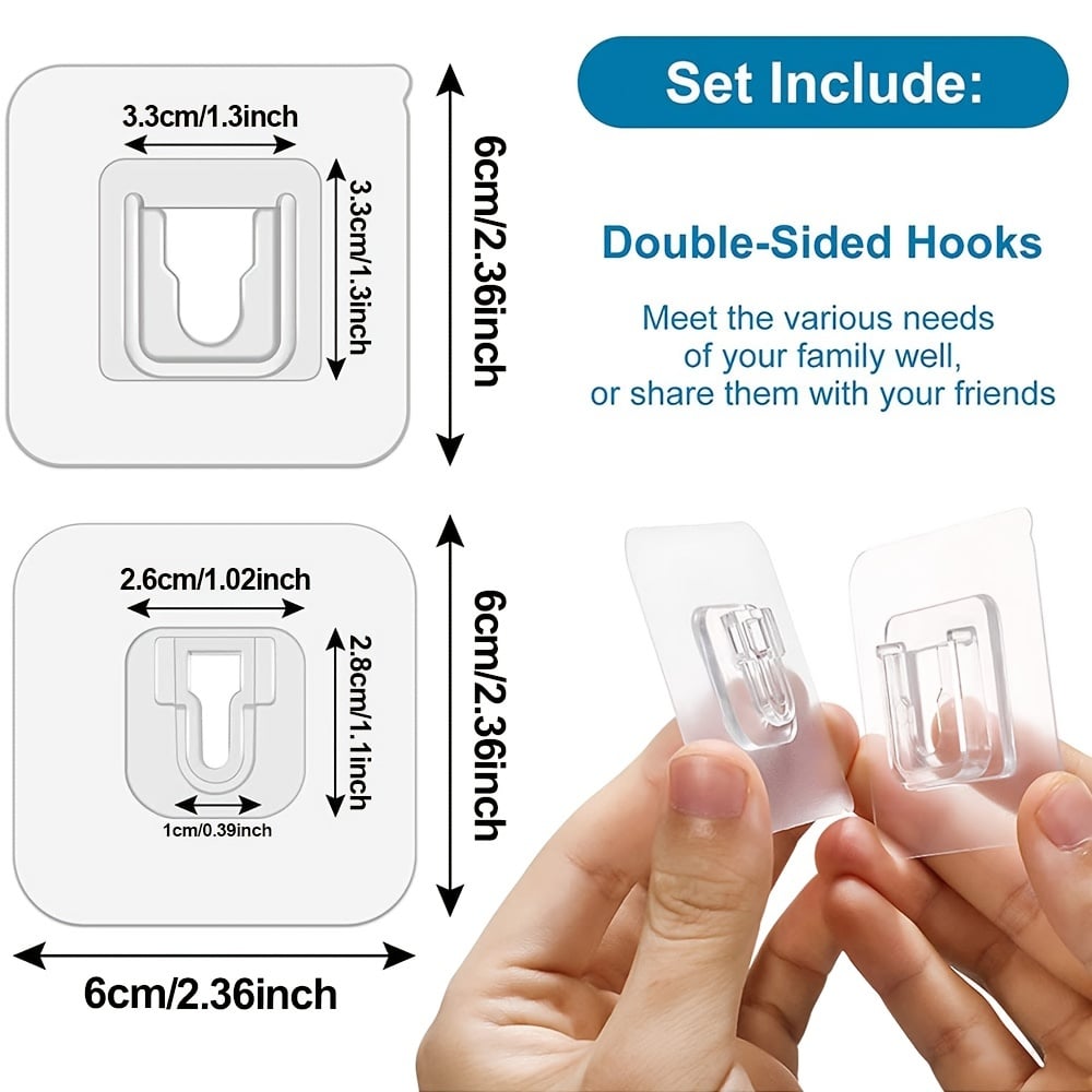 Double-sided adhesive wall hook-20 sets
